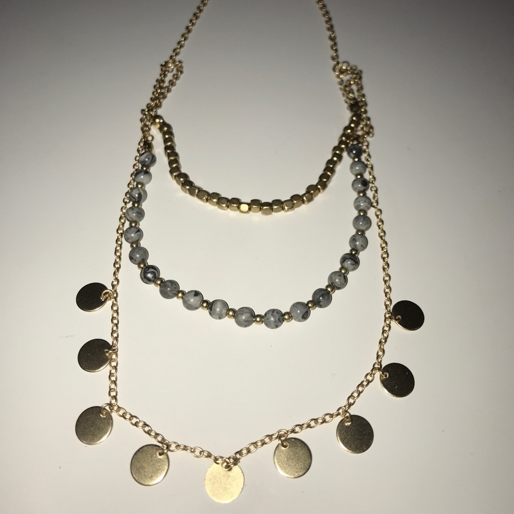 layered gold necklace